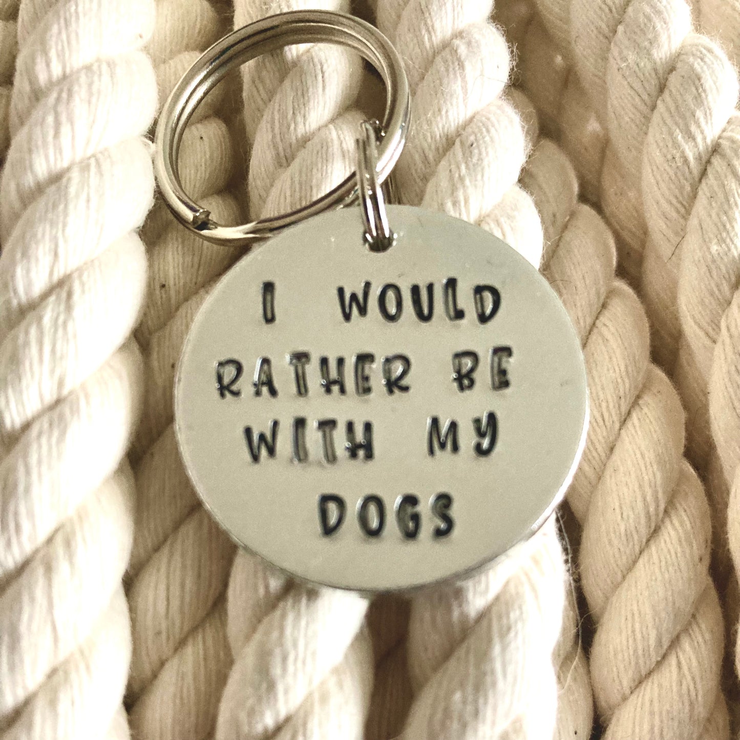 I would Rather Be With My Dog Keyring