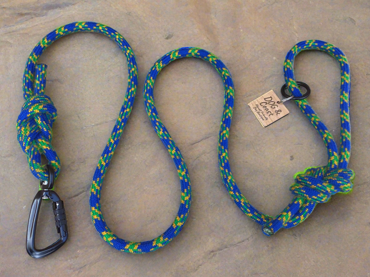 Blue & Green Climbing Rope Lead