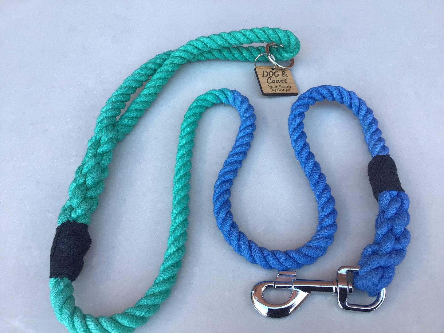 Green & Blue Rope Lead