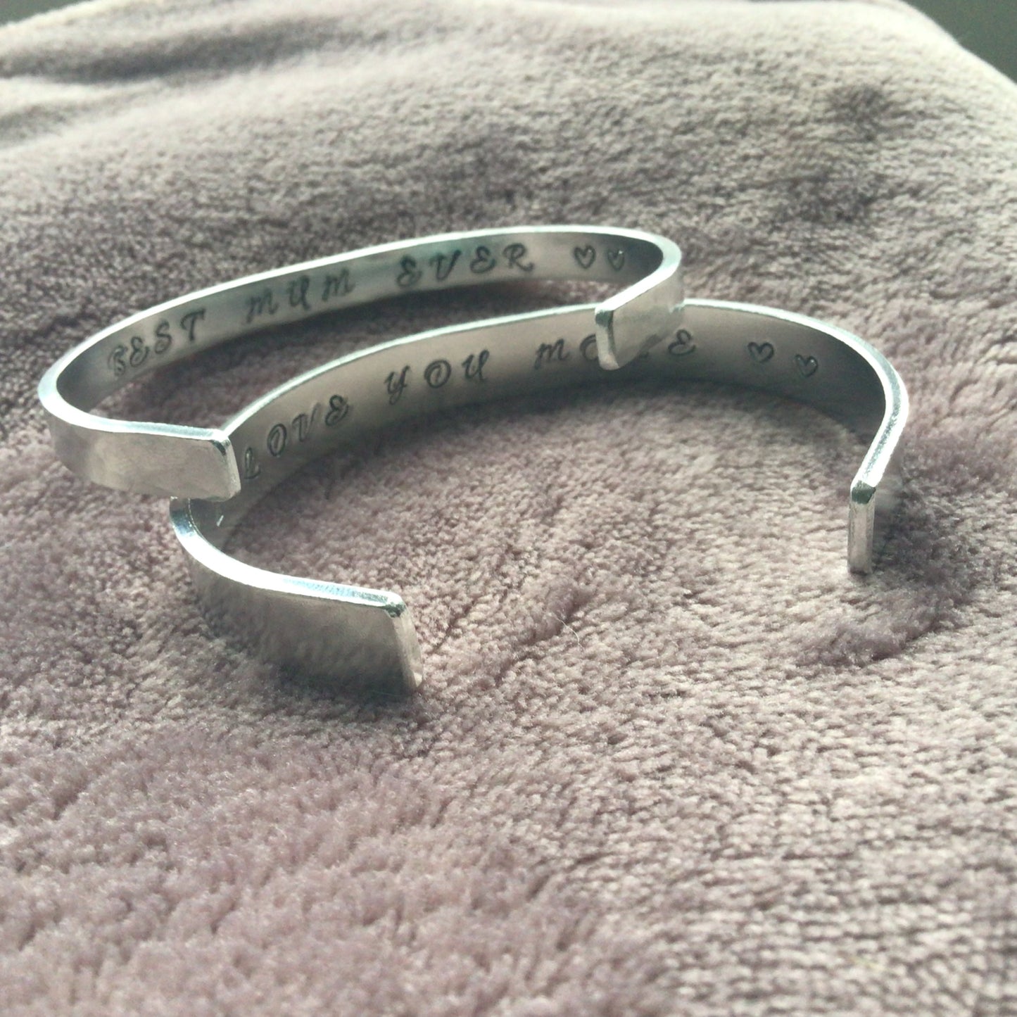 Paw Aluminium Cuff Bracelet - Personalised Wording Inside Cuff