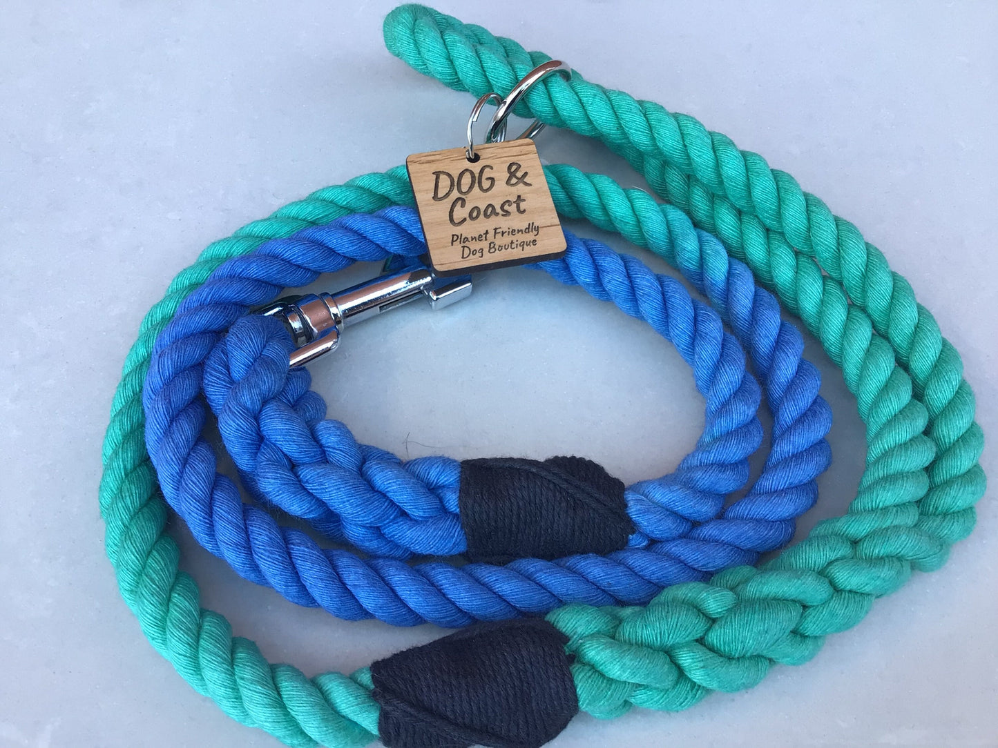 Green & Blue Rope Lead