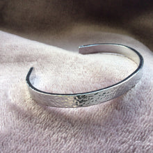 Load image into Gallery viewer, Textured Aluminium Cuff Bracelet - Personalised Wording Inside Cuff
