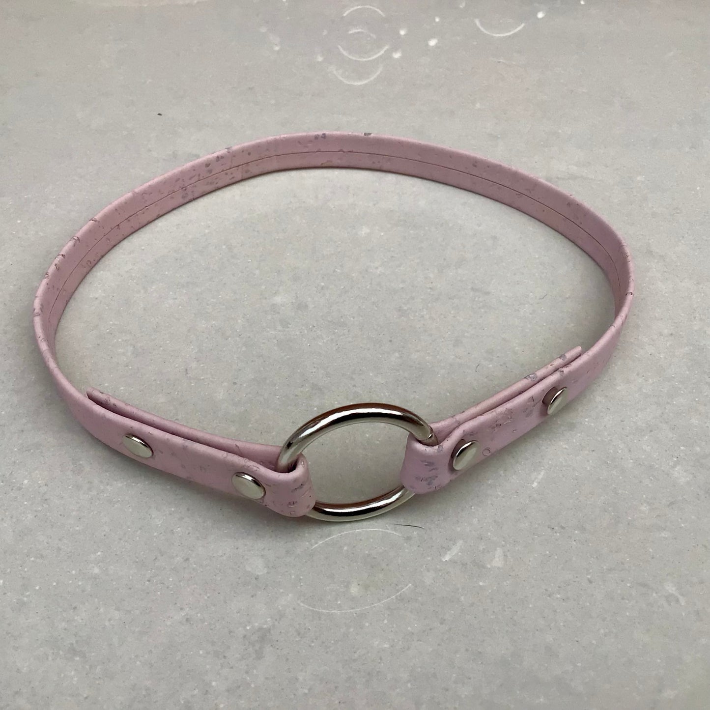 Pale Pink Cork ID Cork Collar