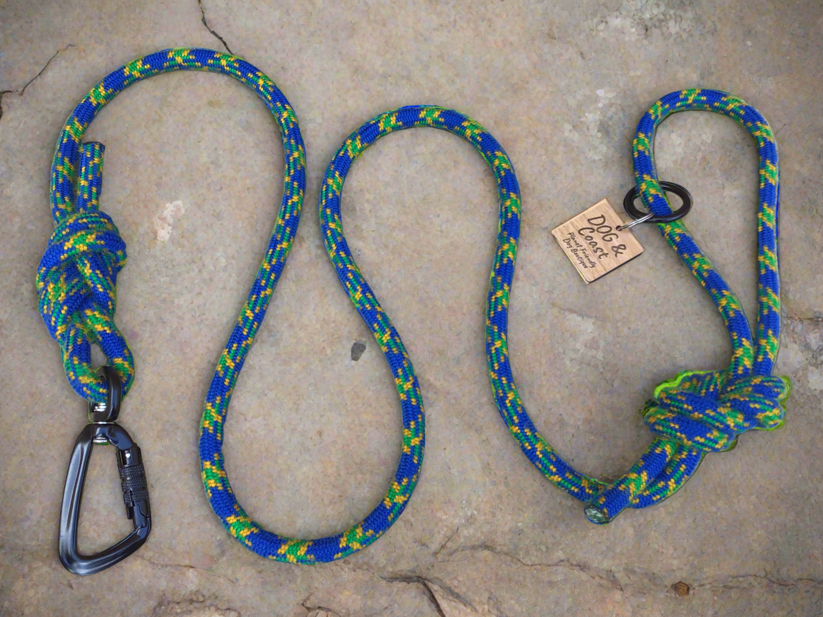 Blue & Green Climbing Rope Lead