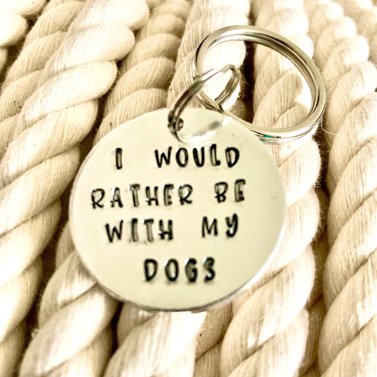 I would Rather Be With My Dog Keyring