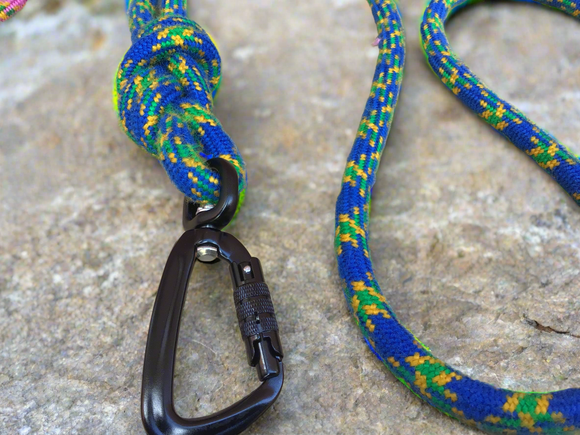 Blue & Green Climbing Rope Lead