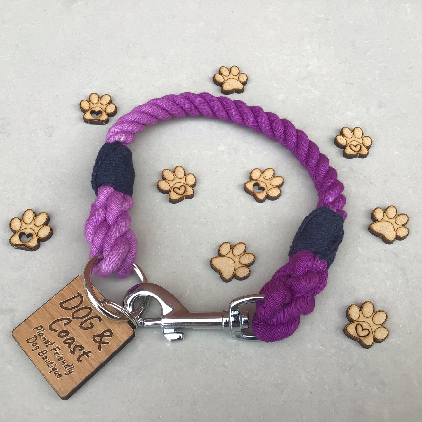 Purple Ombré Rope Collar