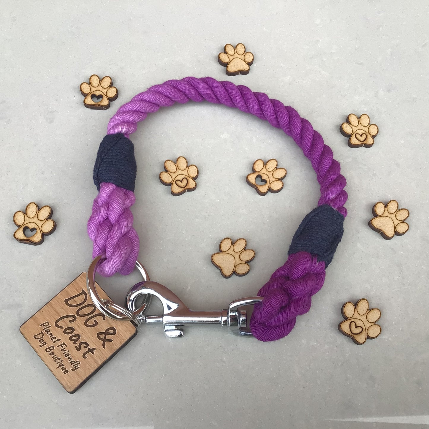 Purple Ombré Rope Collar