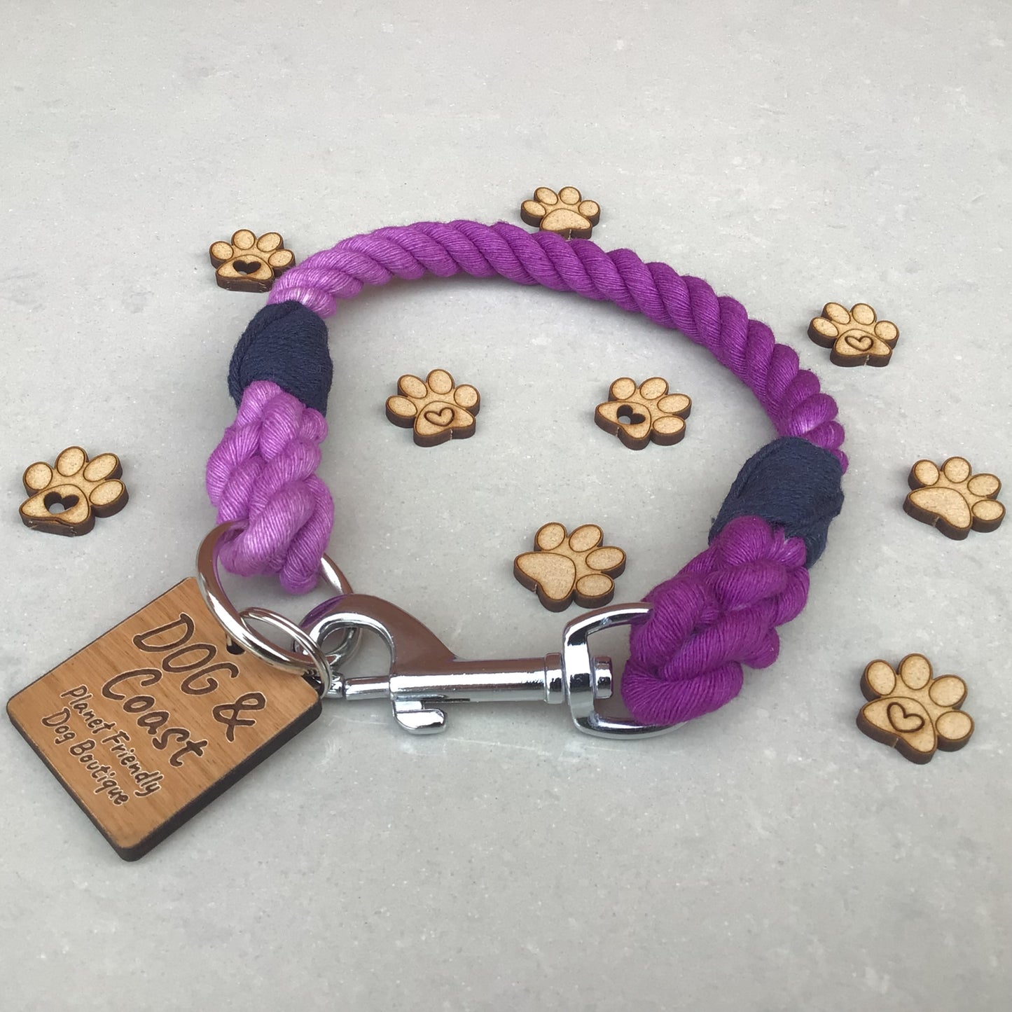 Purple Ombré Rope Collar