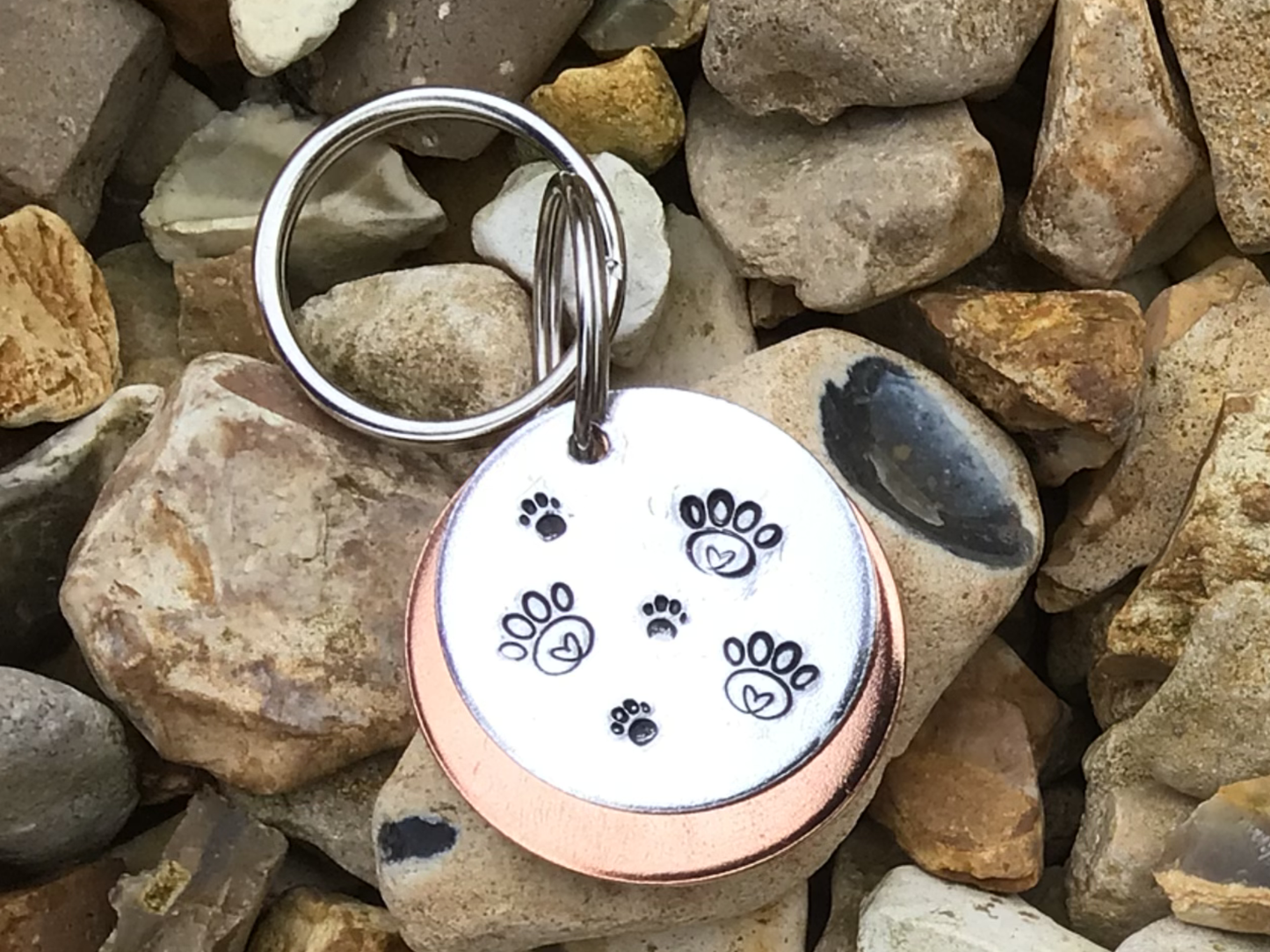 Paw Hand Stamped Dog Tag