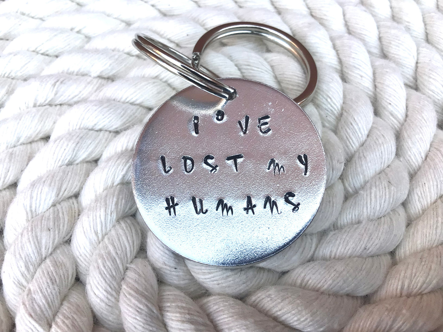 I’ve lost my mum Hand Stamped Dog Tag