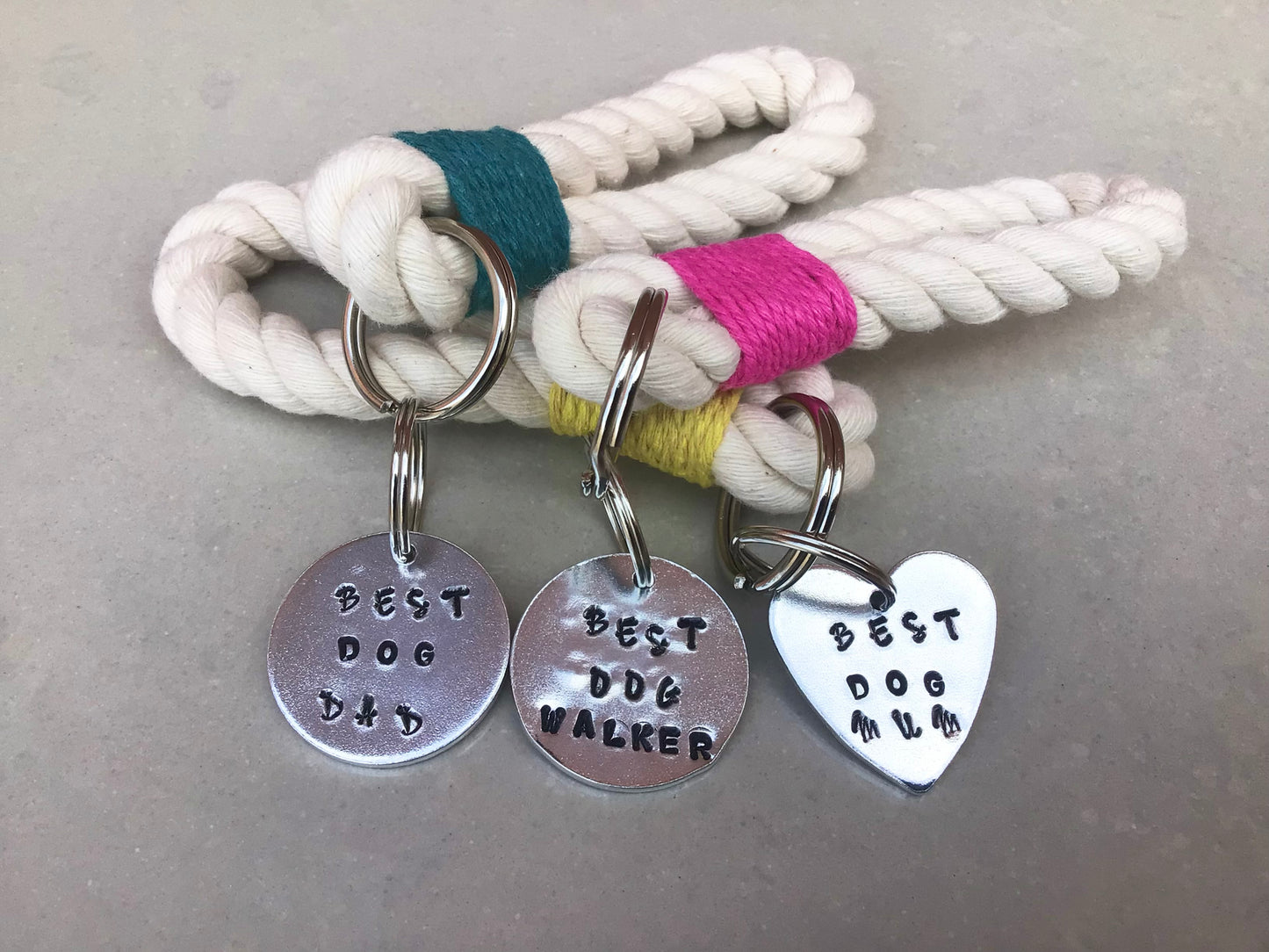 Dog Walker Rope Key Ring