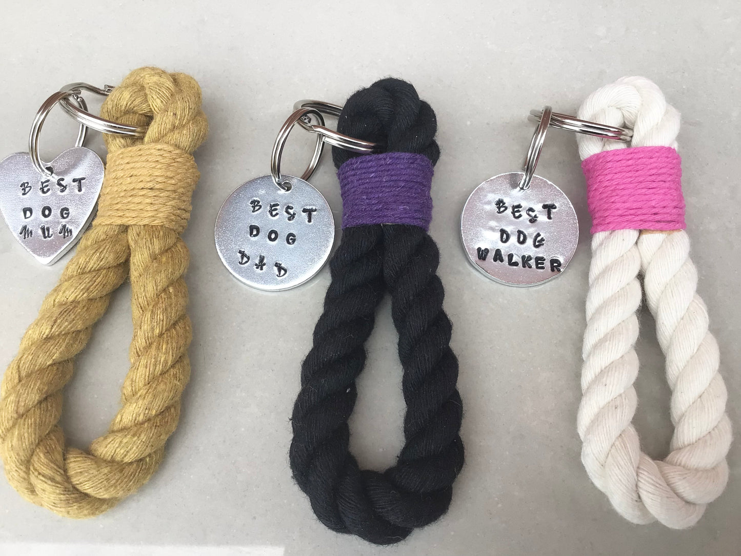 Dog Dad Rope Key Ring