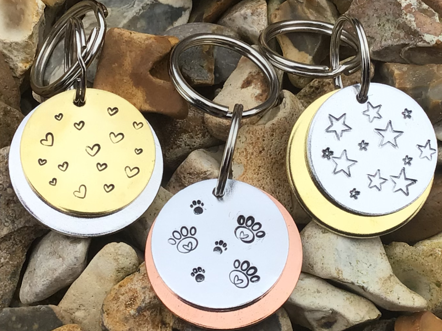 Paw Hand Stamped Dog Tag