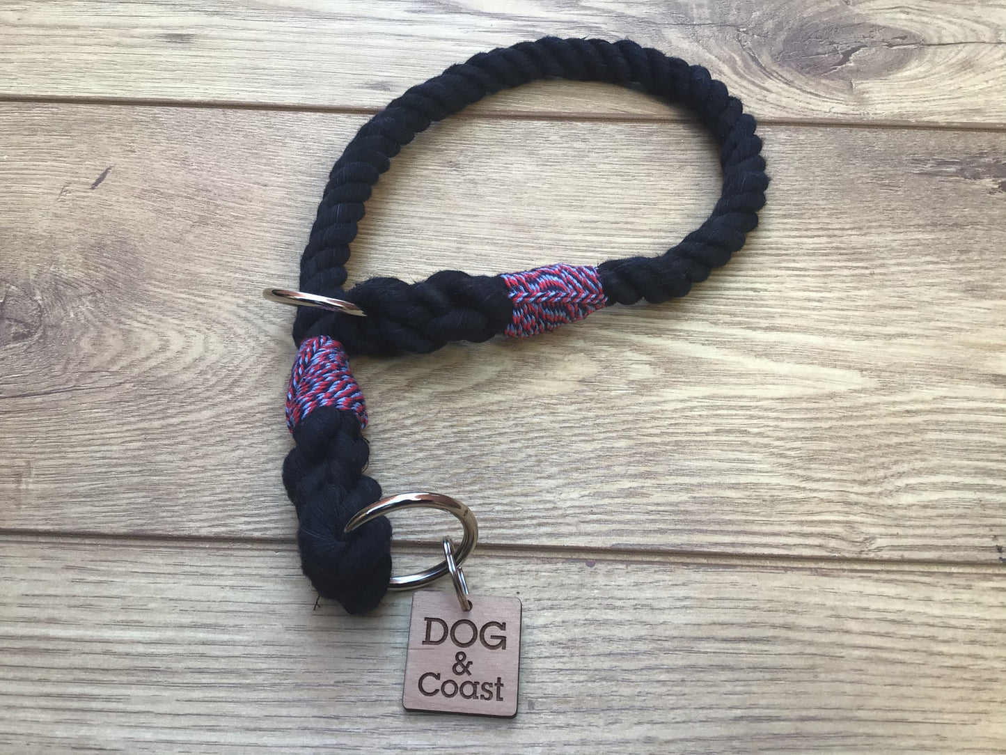 Black Rope Slip Collar