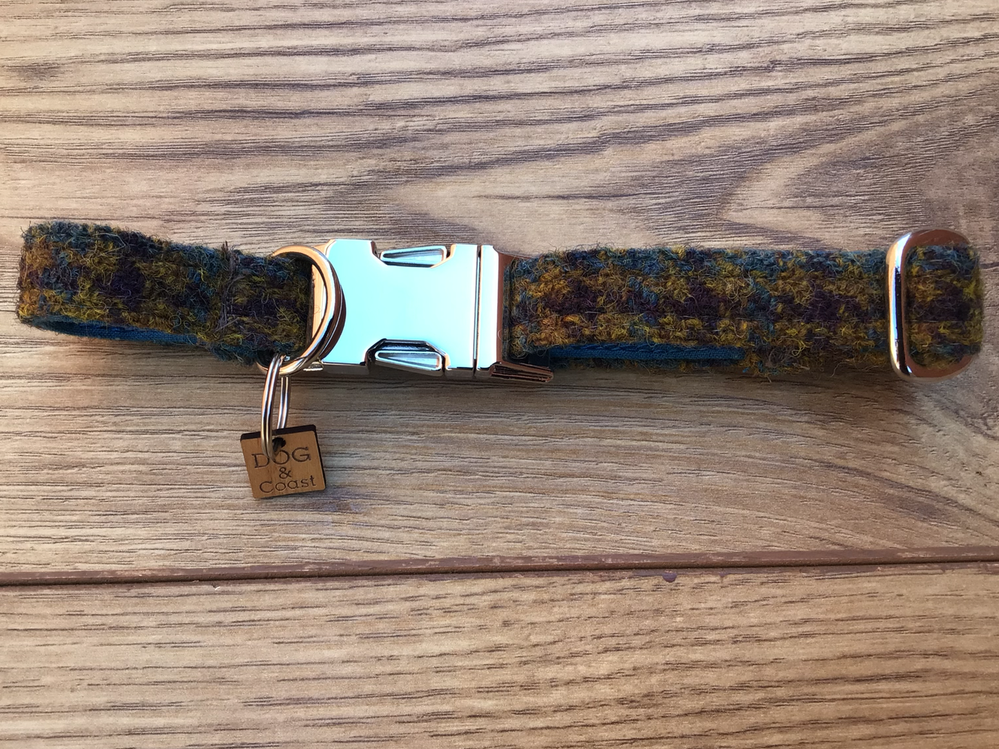 Brown & Turquoise Harris Tweed Collar