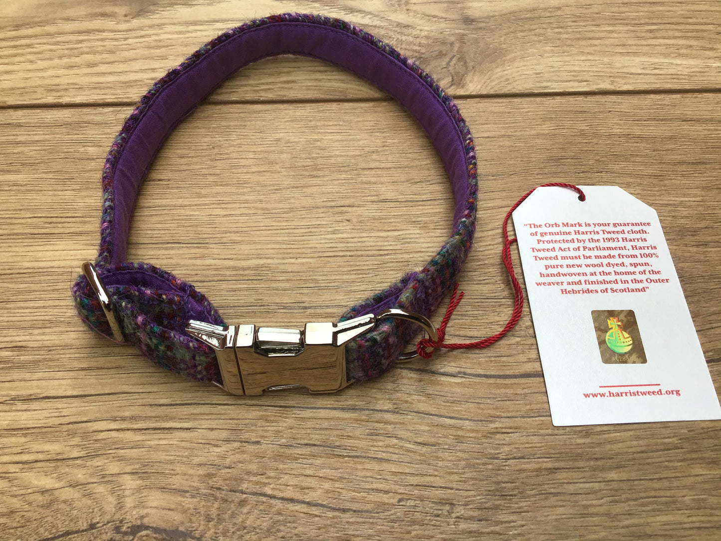 Purple Harris Tweed Collar