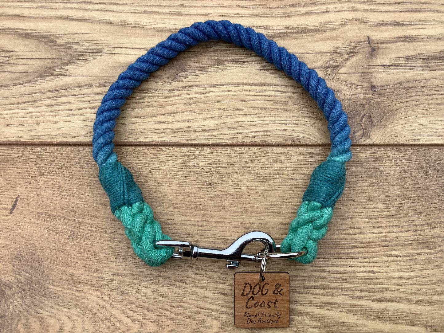 Green & Blue Rope Collar