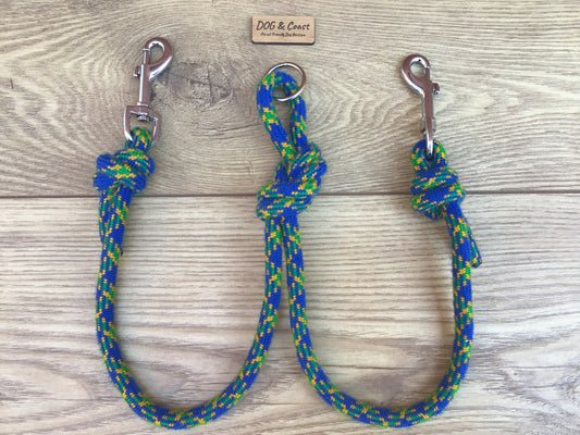 Blue & Green Coupling Climbing Rope Lead