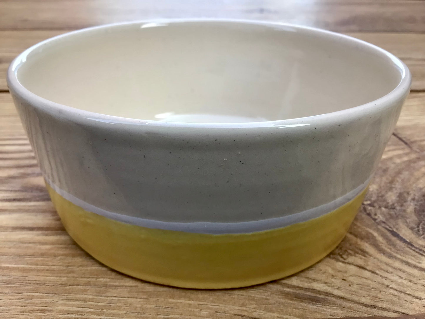 Handcrafted Yellow Pet Bowl made in Wales