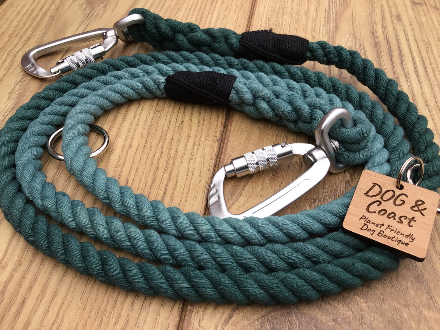 Green Ombré Double Ended Training Rope Lead