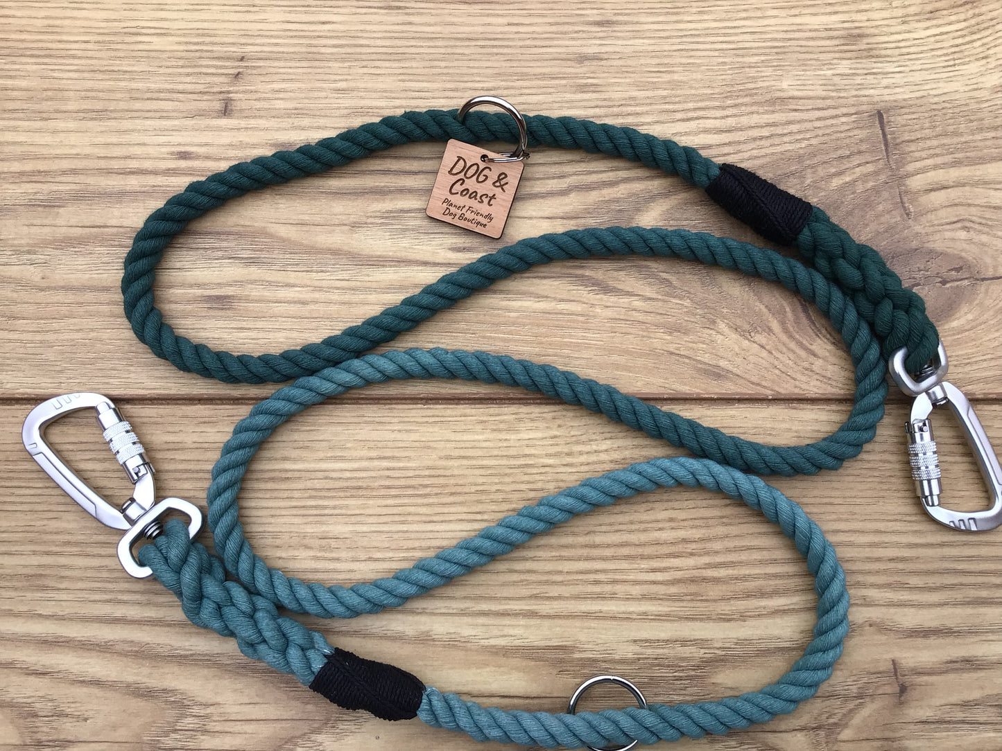 Green Ombré Double Ended Training Rope Lead