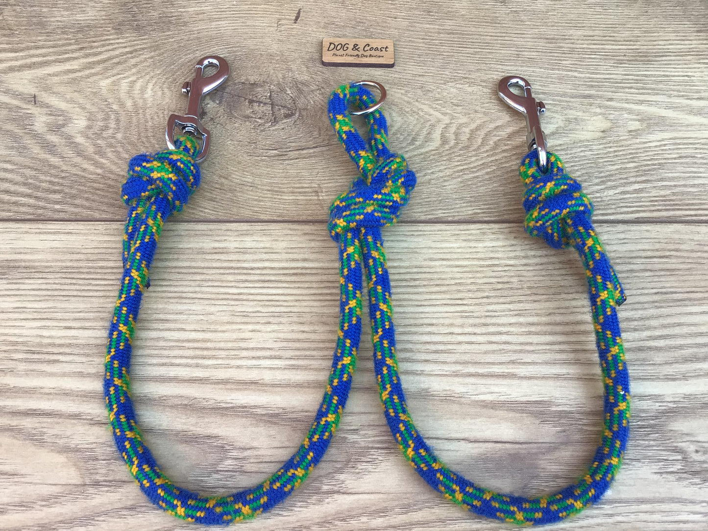 Blue & Green Coupling Climbing Rope Lead