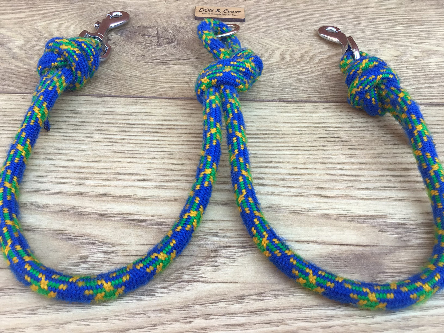 Blue & Green Coupling Climbing Rope Lead