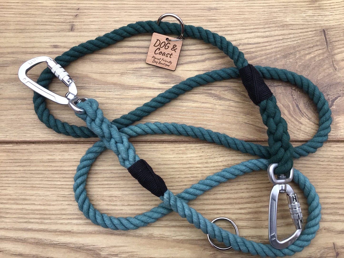 Green Ombré Double Ended Training Rope Lead